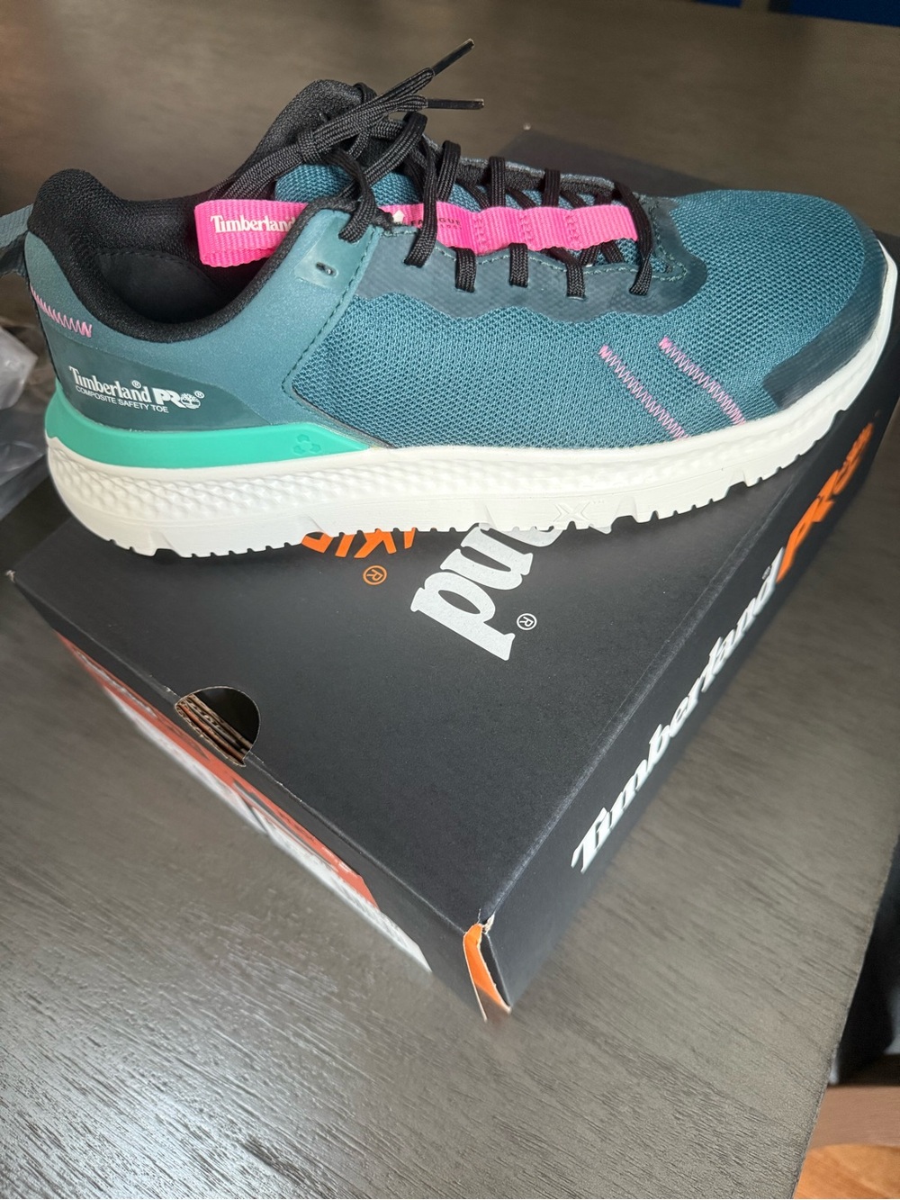 Timberland PRO Women's Teal and Pink Safety Sneaker